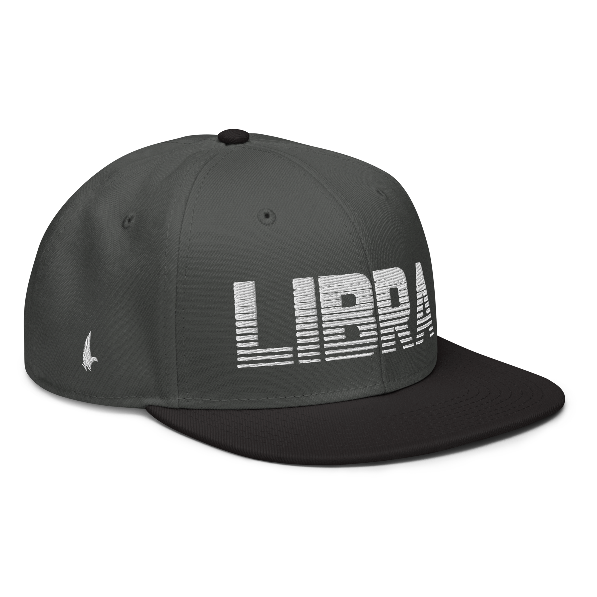 Libra Snapback Hat - Charcoal Gray / White / Black - Loyalty Vibes