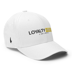 Lifestyle Logo Fitted Hat White - Loyalty Vibes