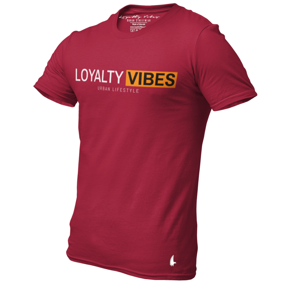 Lifestyle Logo Graphic Tee Maroon Men's - Loyalty Vibes