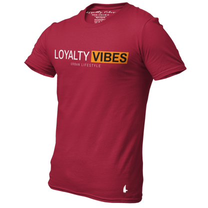 Lifestyle Logo Graphic Tee Maroon Men's - Loyalty Vibes