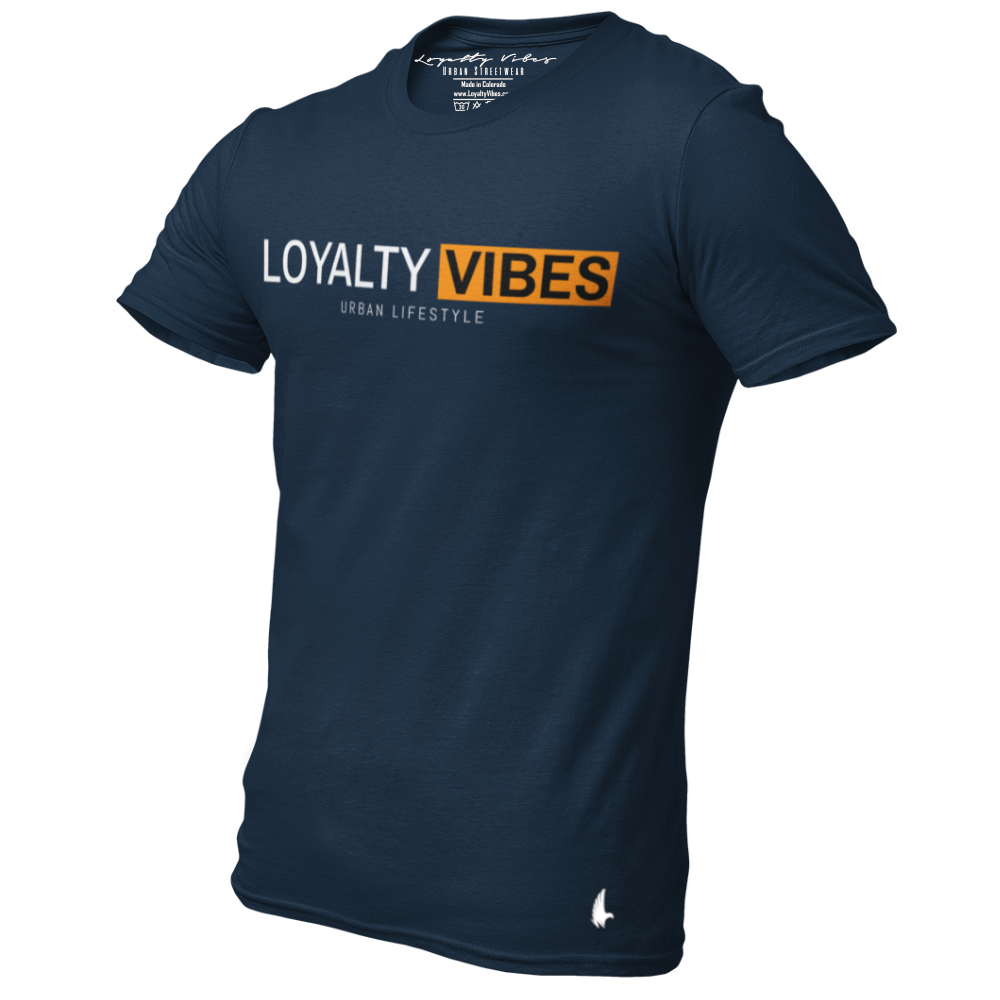 Lifestyle Logo Graphic Tee Navy Blue Men's - Loyalty Vibes