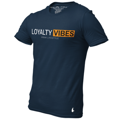 Lifestyle Logo Graphic Tee Navy Blue Men's - Loyalty Vibes