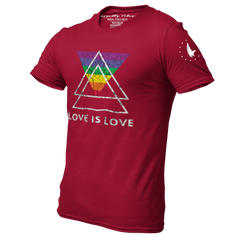 Love Is Love Pride T-Shirt Maroon - Loyalty Vibes