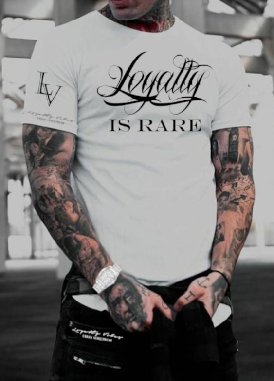Loyalty Is Rare Men's Tee - White - Loyalty Vibes