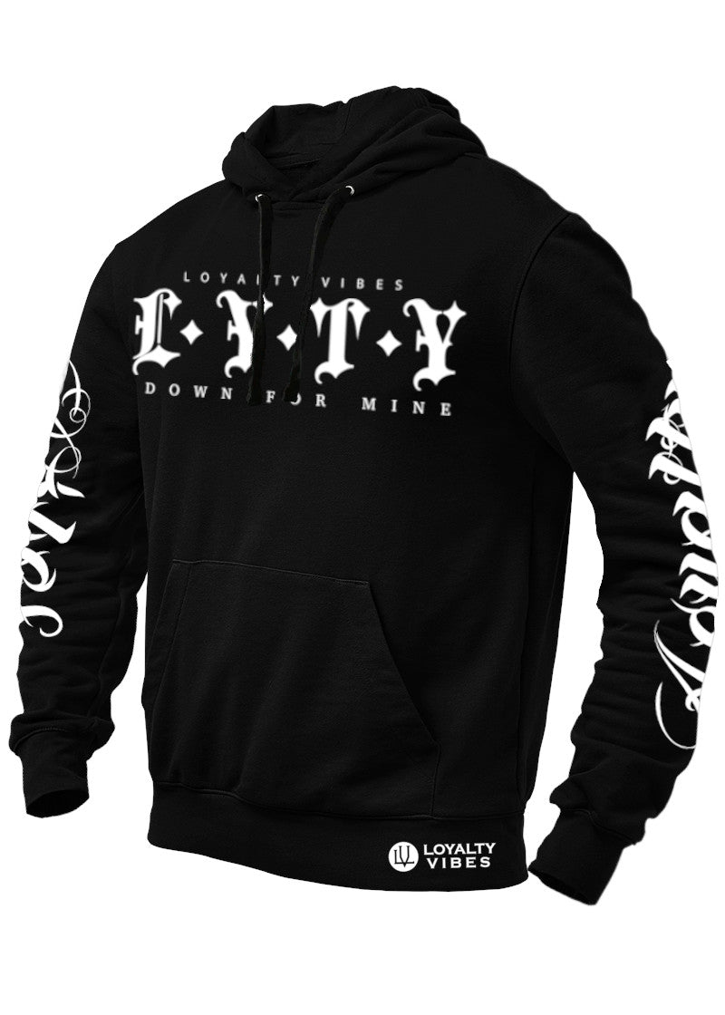 Down For Mine Graphic Hoodie Black - Loyalty Vibes