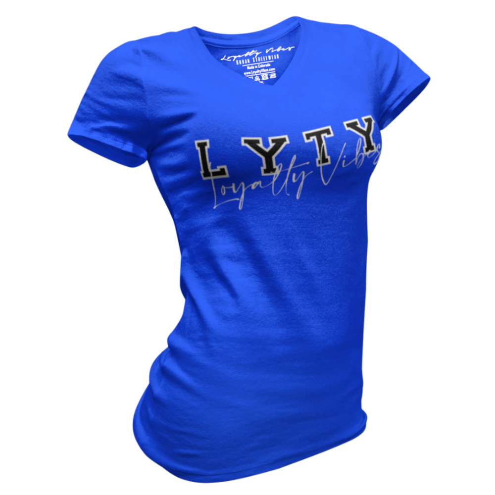LYTY V-Neck Tee Blue - Loyalty Vibes