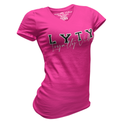 LYTY V-Neck Tee Pink Women's - Loyalty Vibes