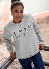 LYTY Logo Crewneck Sweatshirt Heather Grey - Loyalty Vibes