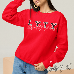 LYTY Logo Crewneck Sweatshirt Red - Loyalty Vibes