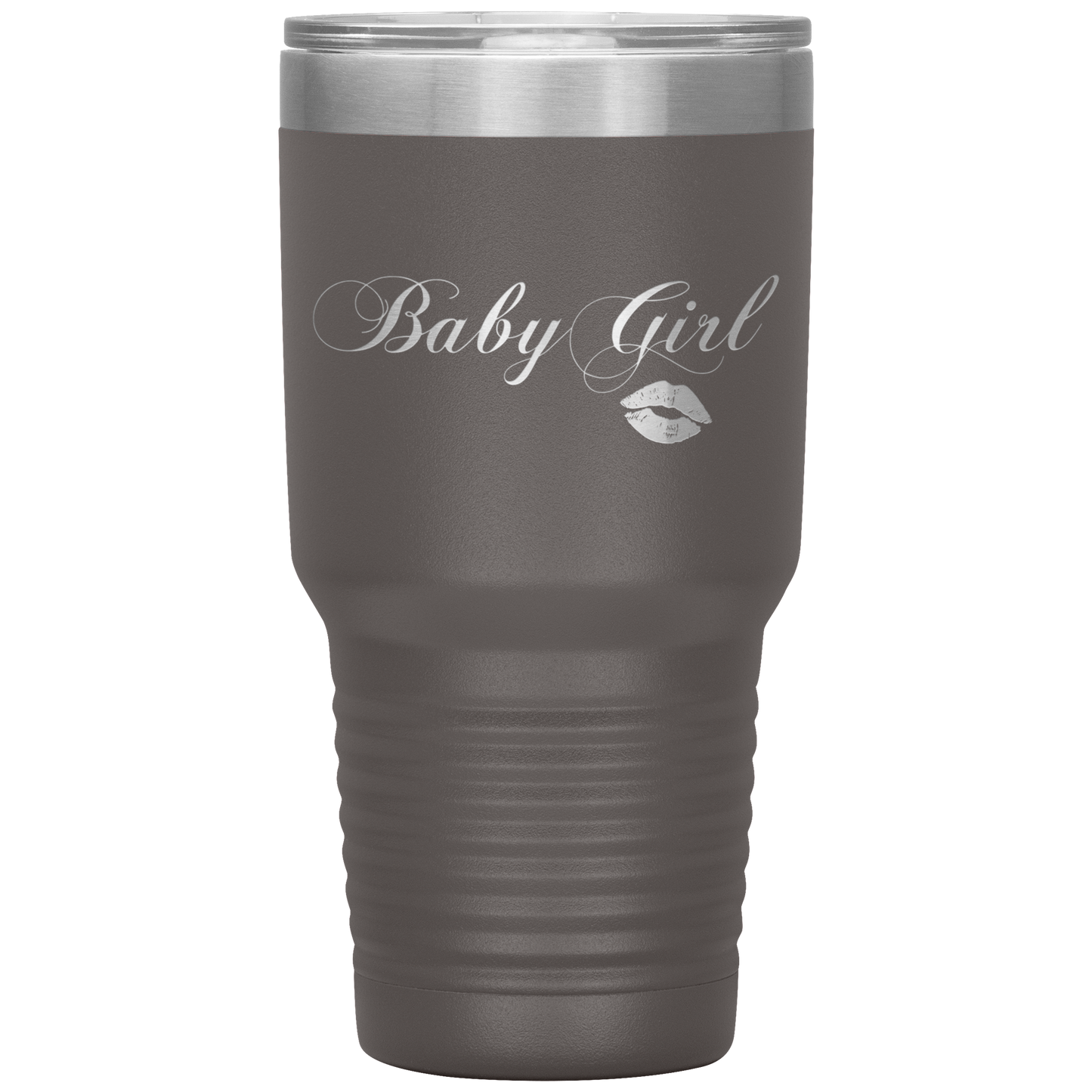 Baby Girl Kisses Tumbler Pewter Loyalty Vibes