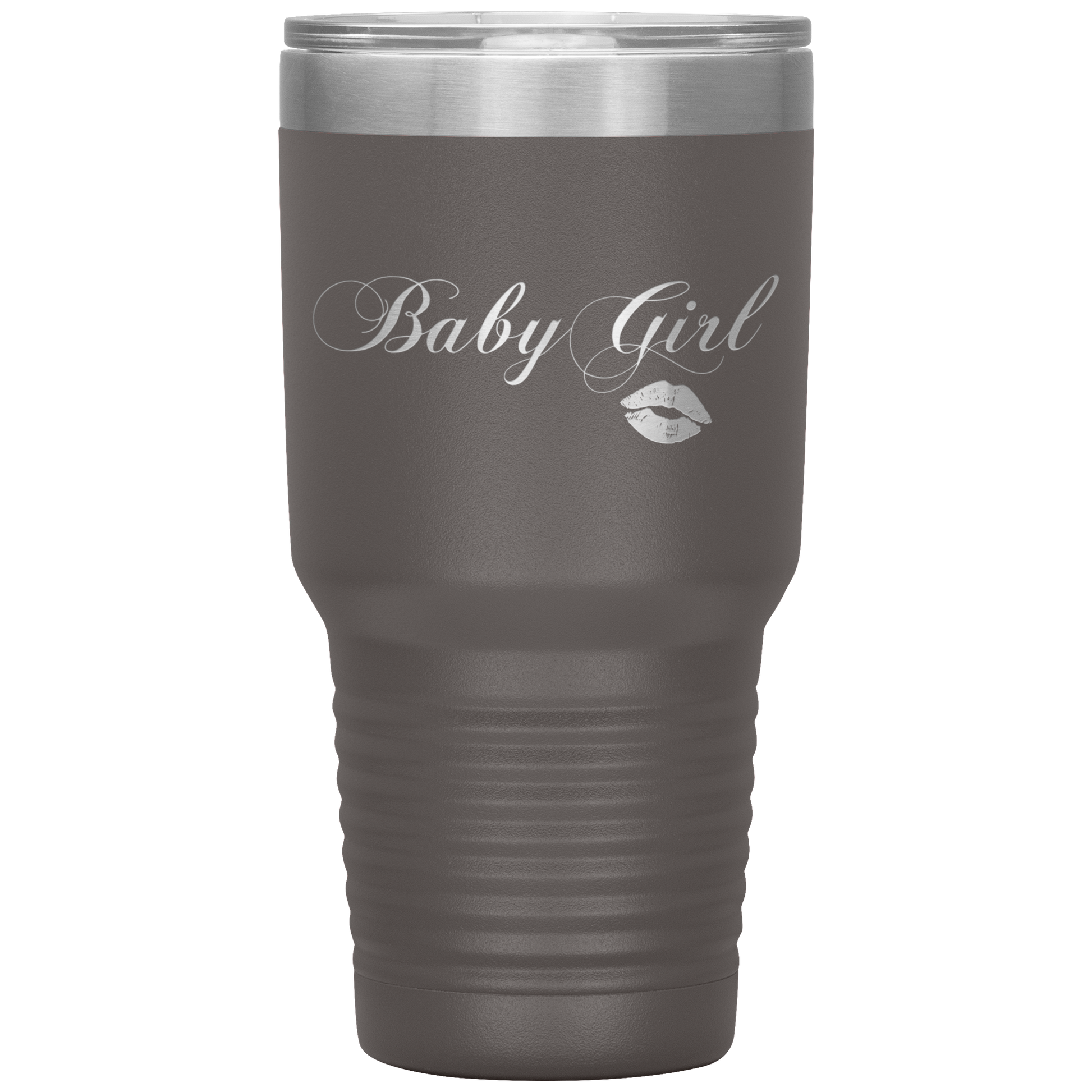 Baby Girl Kisses Tumbler Pewter Loyalty Vibes