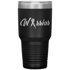 Breast Cancer Warrior Tumbler Black 30oz. Stainless Steel - Loyalty Vibes