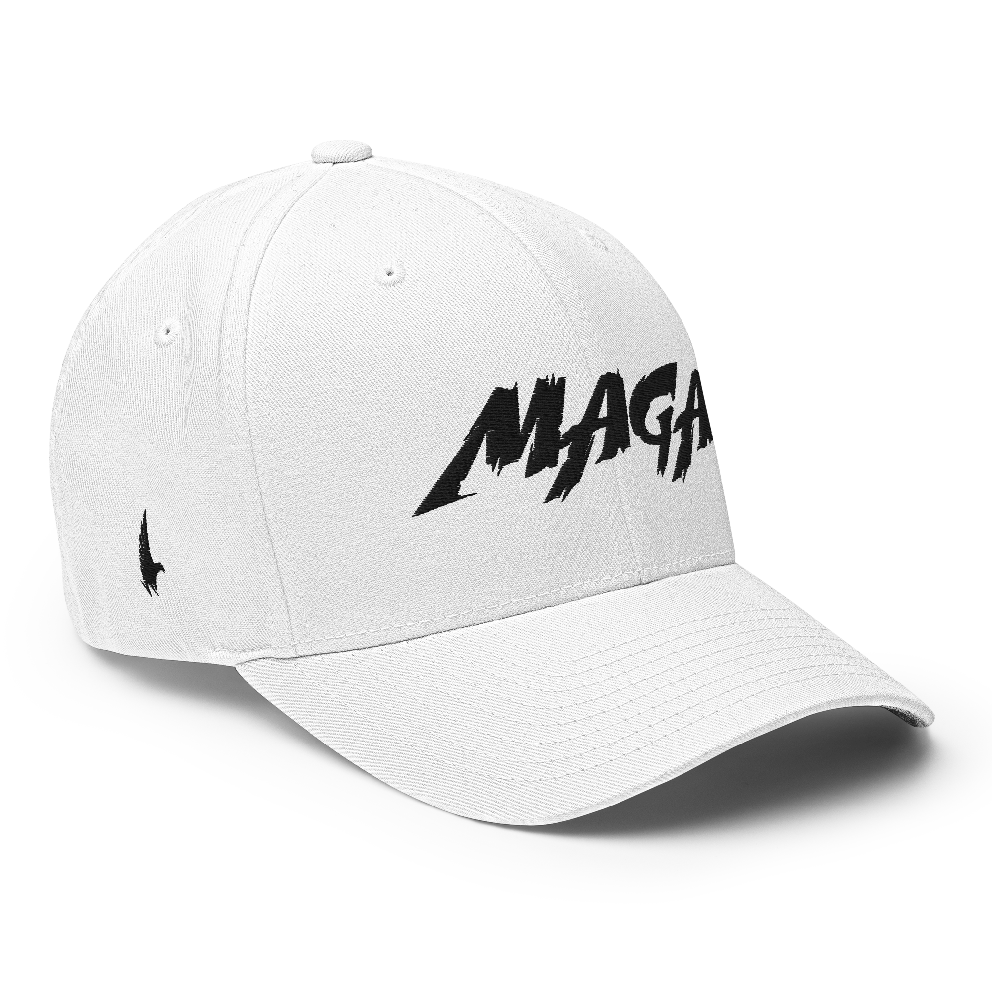 Macho MAGA Fitted Hat White - Loyalty Vibes