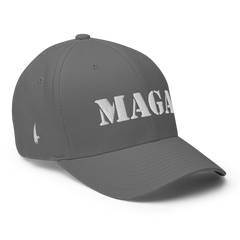 Mega MAGA Fitted Hat Grey - Loyalty Vibes