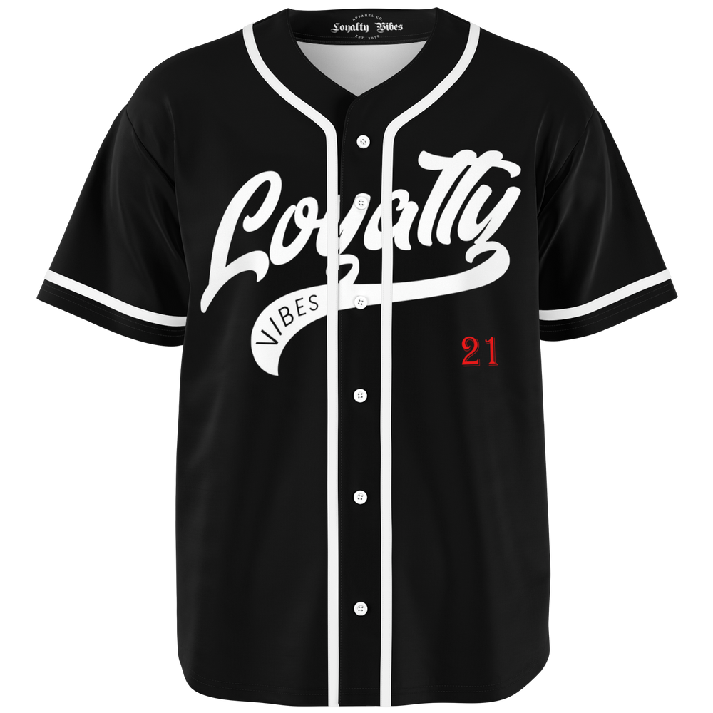 Loyalty Force Baseball Jersey Black Men's Unisex - Loyalty Vibes