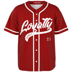 Loyalty Force Baseball Jersey Burgundy Men's Unisex - Loyalty Vibes