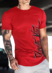 Men's Street Style Magnitude Logo Tee Red - Loyalty Vibes