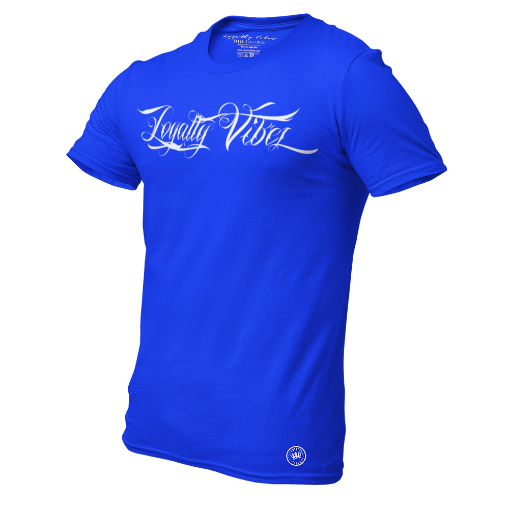 Men's Street Verse Logo Tee - Blue - Loyalty Vibes