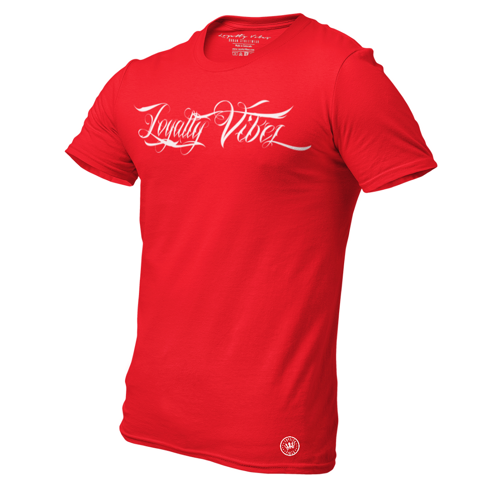 Men's Street Verse Logo Tee - Red - Loyalty Vibes
