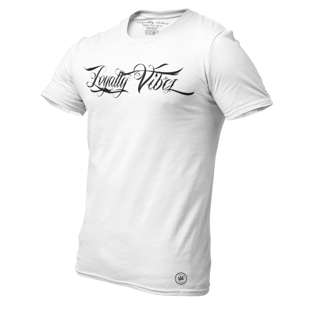 Men's Street Verse Logo Tee - White - Loyalty Vibes