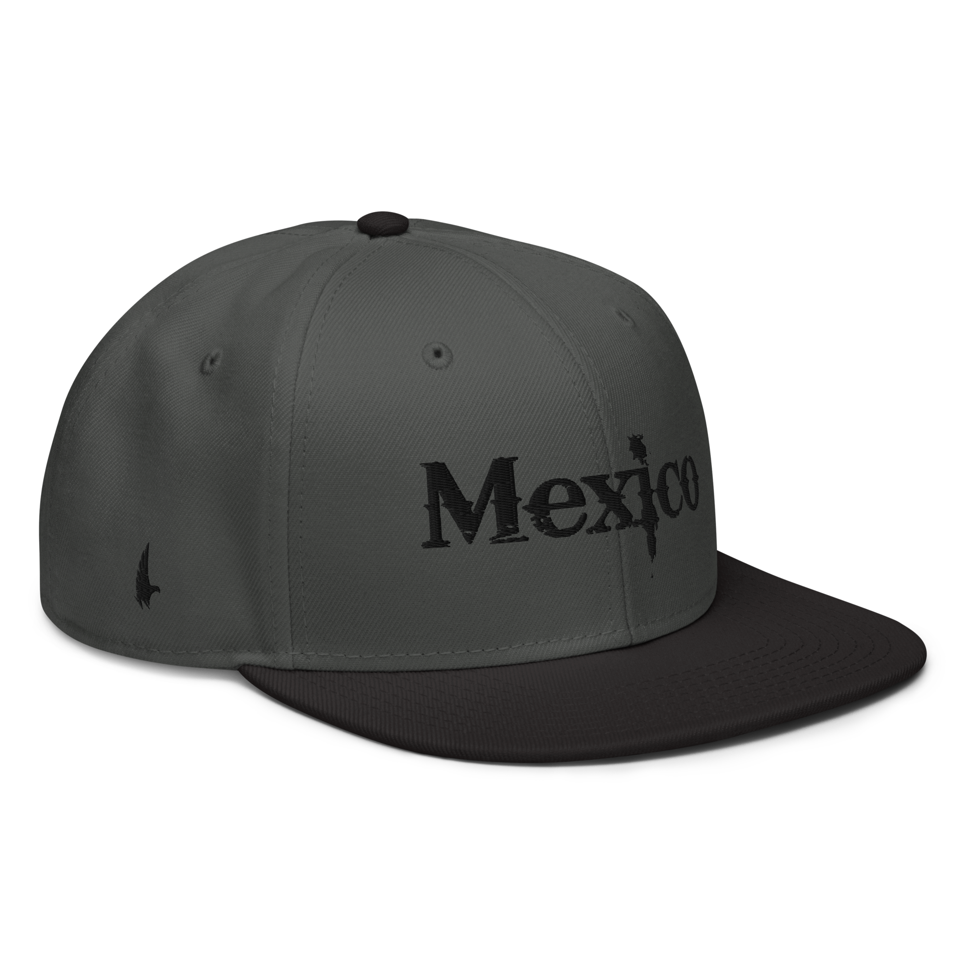 Mexico Snapback Hat - Charcoal Gray/Black/Black OS - Loyalty Vibes