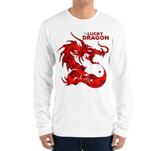 Lucky Dragon Long Sleeve Shirt - White - Loyalty Vibes