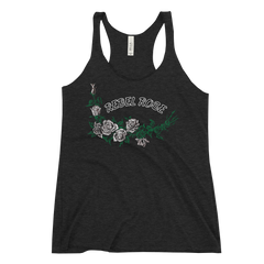 Women's Rebel Rose Tank Top Heather Black - Loyalty Vibes