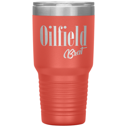 Sassy Oilfield Brat Tumbler Coral