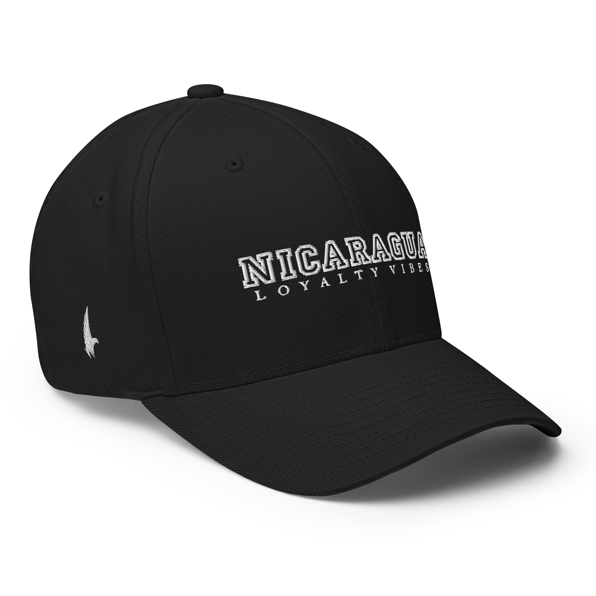Nicaragua Fitted Hat Black - Loyalty Vibes