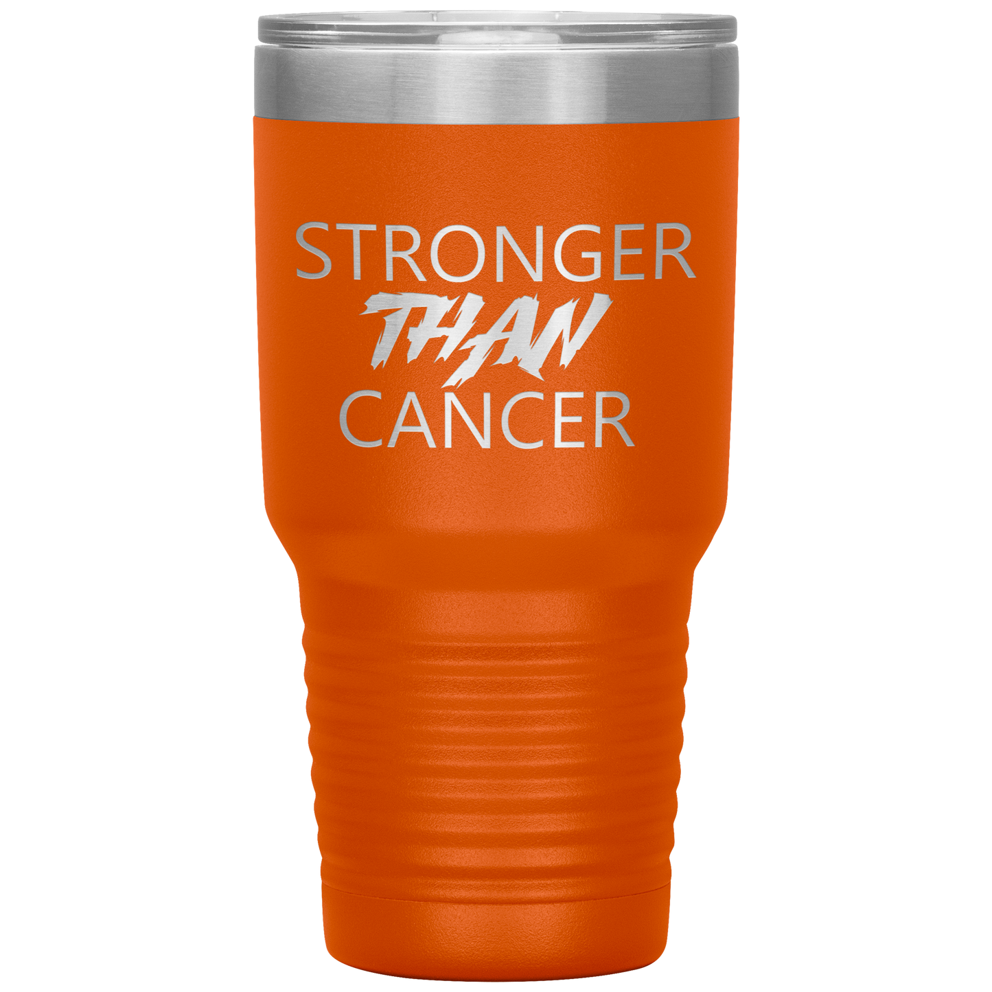 Stronger Than Cancer Ninja Tumbler Orange