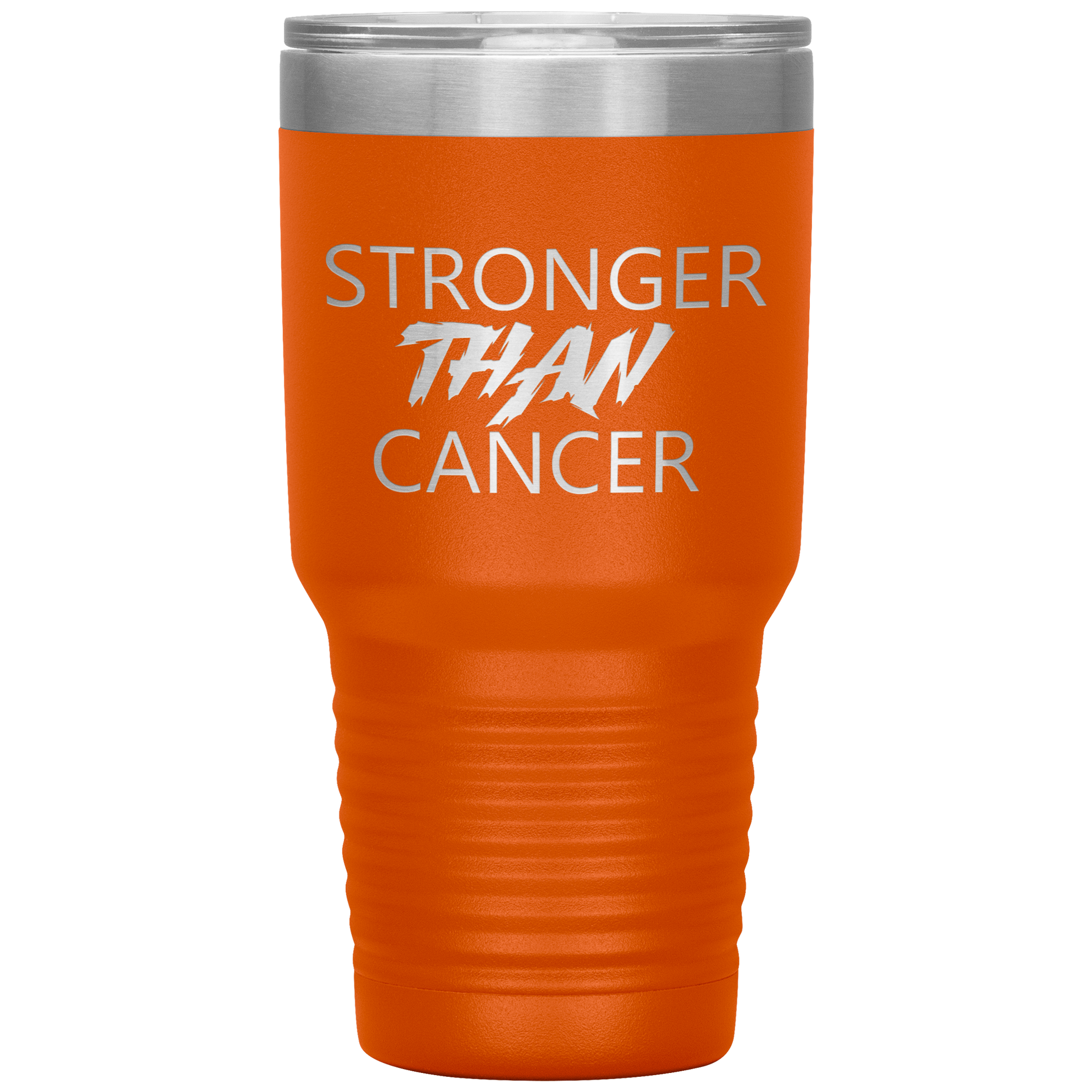 Stronger Than Cancer Ninja Tumbler Orange