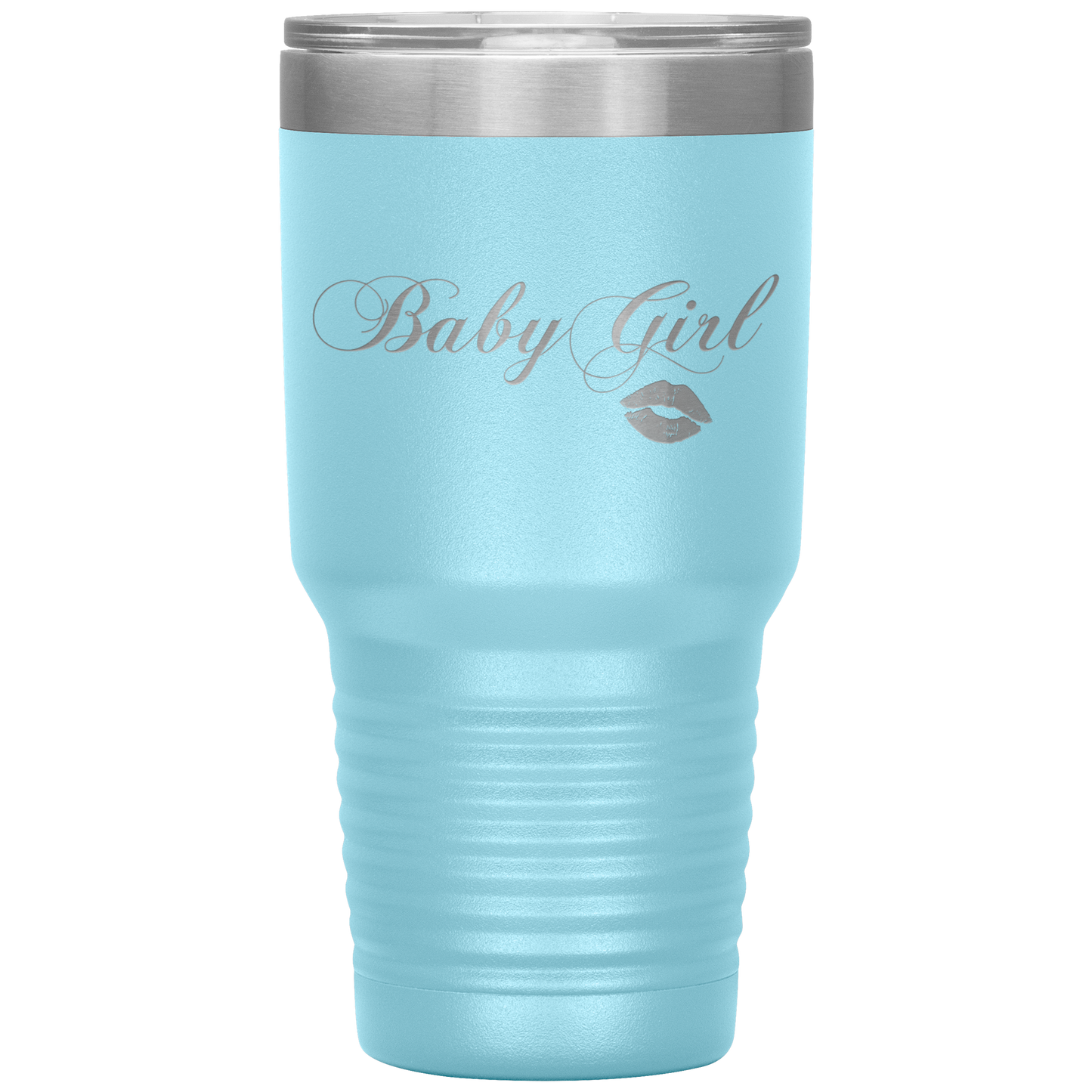 Baby Girl Kisses Tumbler Light Blue Loyalty Vibes