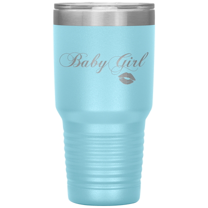 Baby Girl Kisses Tumbler Light Blue Loyalty Vibes