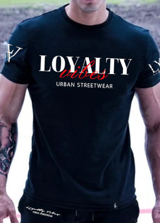Official Loyalty Vibes Men's Short Sleeve Tee - Black - Loyalty Vibes