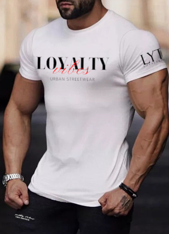 Official Loyalty Vibes Men's Short Sleeve Tee - White - Loyalty Vibes