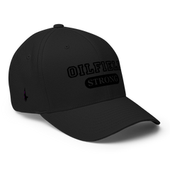 Oilfield Strong Fitted Hat Black/Black - Loyalty Vibes