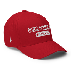Oilfield Strong Fitted Hat Red - Loyalty Vibes