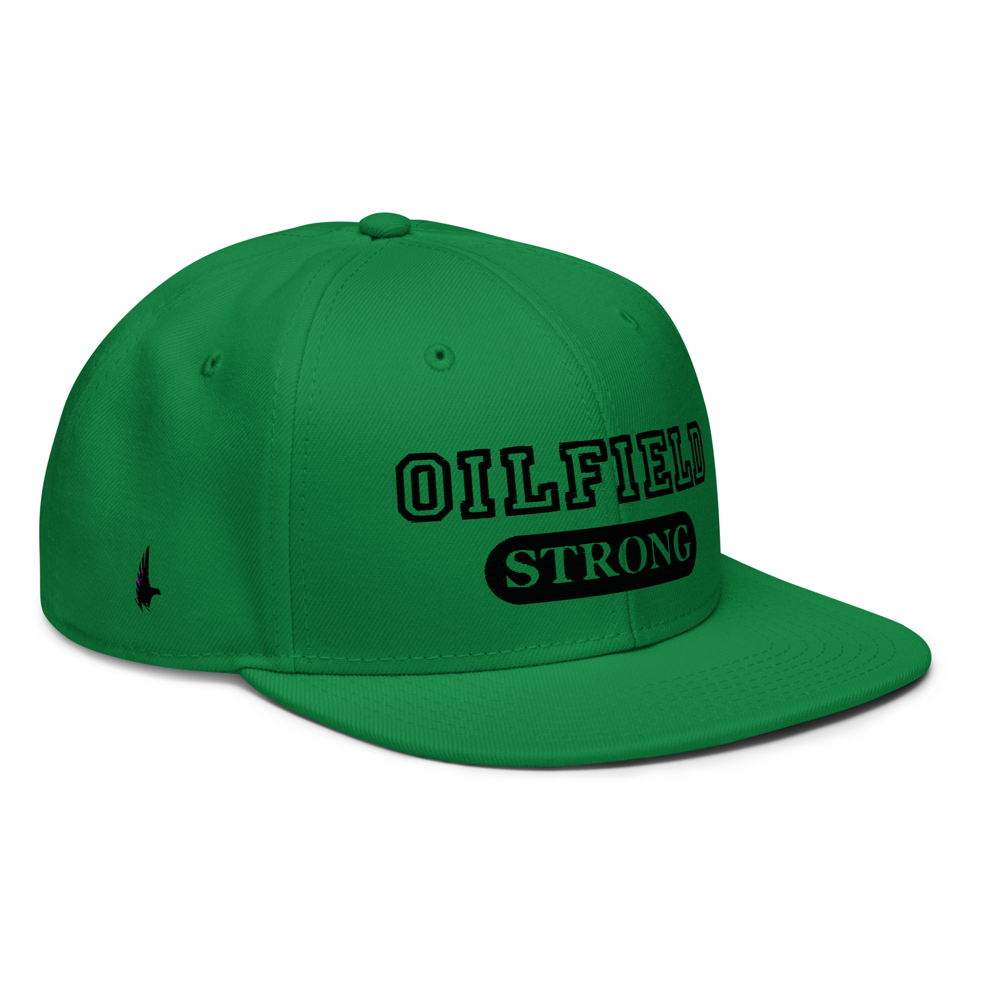 Oilfield Strong Snapback Hat - Green / Black - Loyalty Vibes