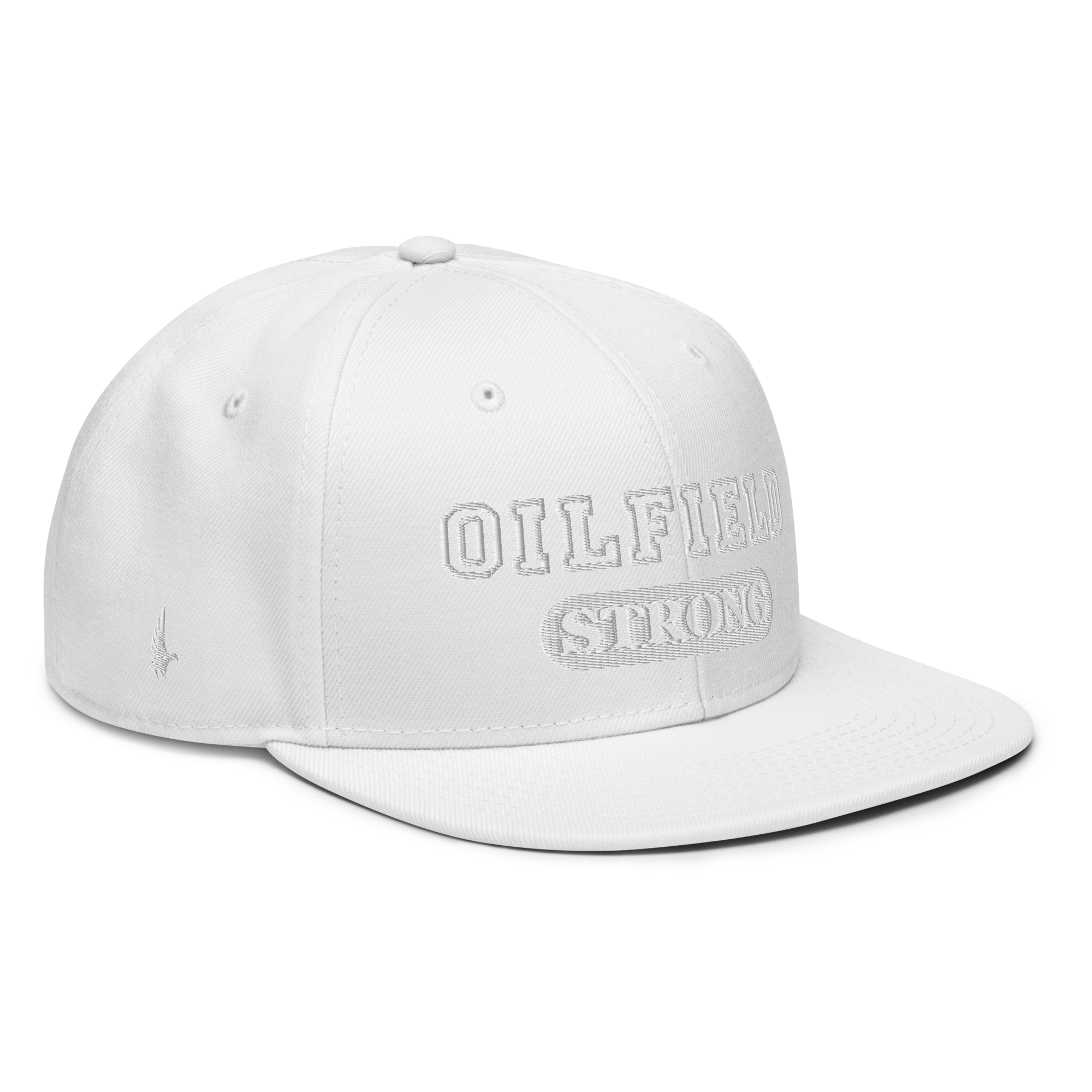 Oilfield Strong Snapback Hat - White / White - Loyalty Vibes