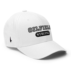Oilfield Strong Fitted Hat White - Loyalty Vibes