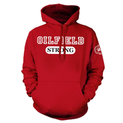 Oilfield Strong Pullover Hoodie Red - Loyalty Vibes