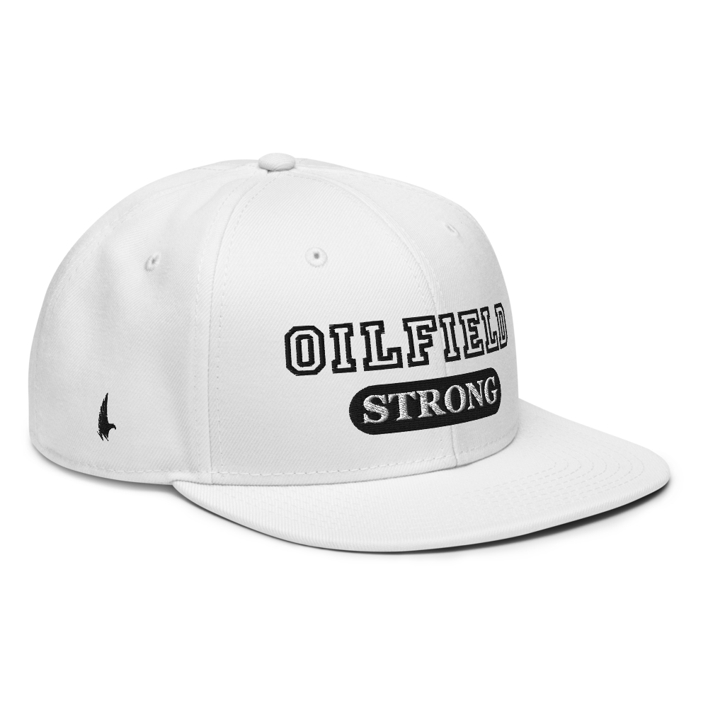 Oilfield Strong Snapback Hat - White - Loyalty Vibes
