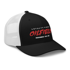 Oilfield Roughneck Trucker Hat Black White One size - Loyalty Vibes