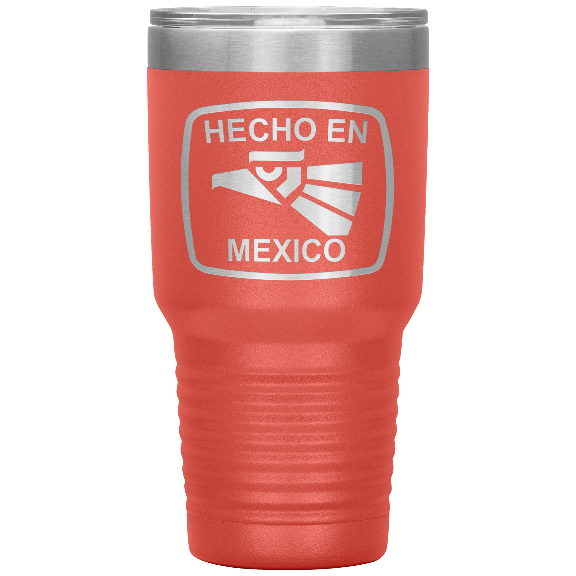 Hecho En Mexico Tumbler Coral