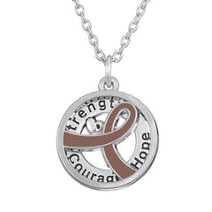 Breast Cancer Necklace - brown - Loyalty Vibes