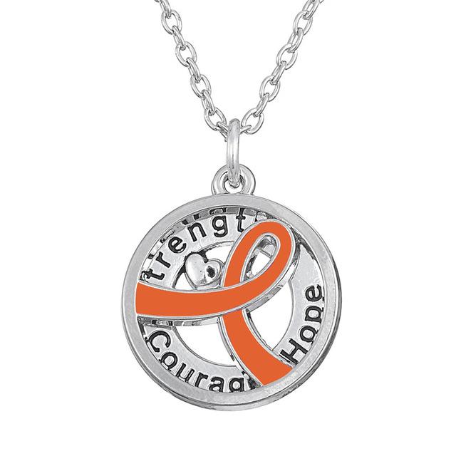 Breast Cancer Necklace - orange - Loyalty Vibes