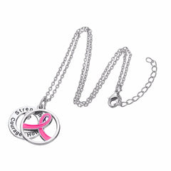 Breast Cancer Necklace - - Loyalty Vibes