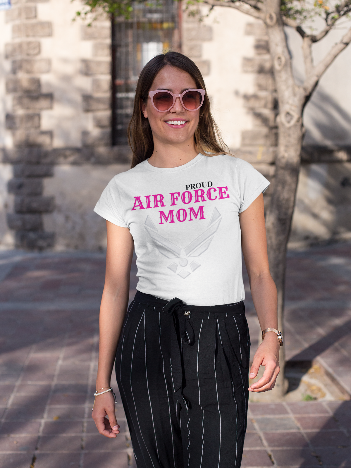 Proud Air Force Mom Shirt White - Loyalty Vibes