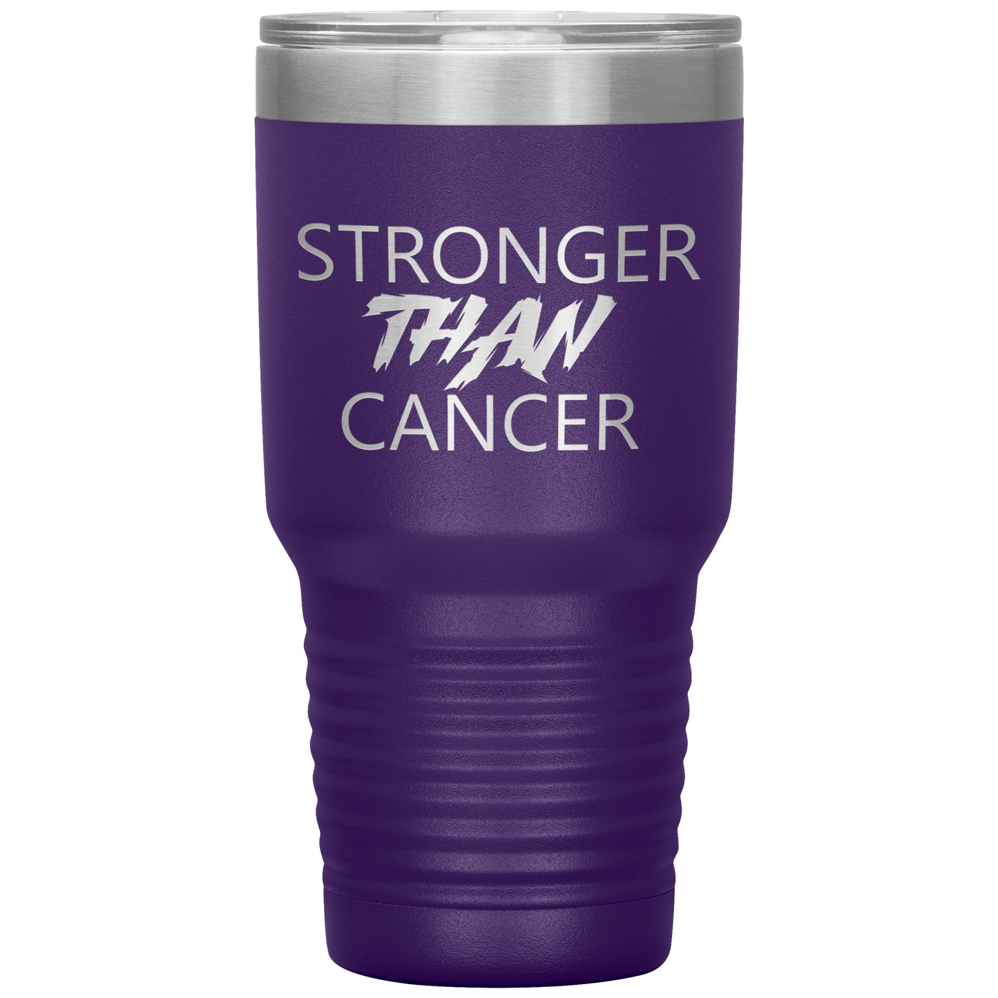 Stronger Than Cancer Ninja Tumbler Purple