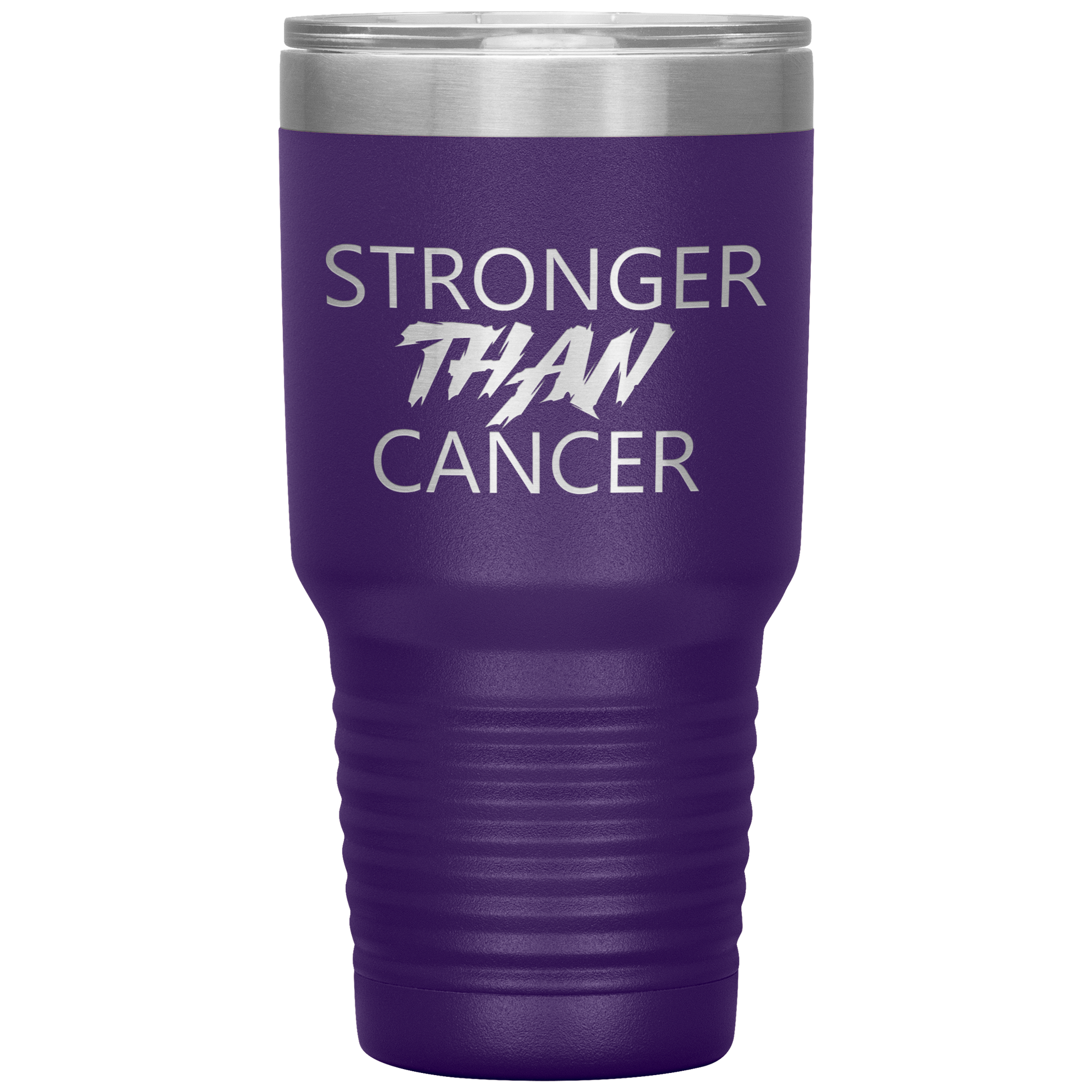 Stronger Than Cancer Ninja Tumbler Purple